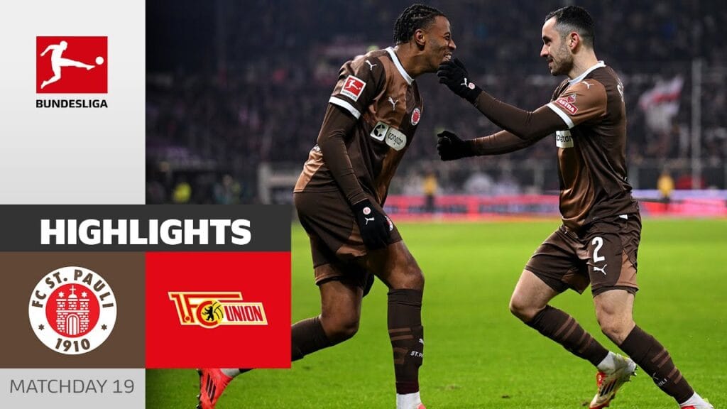 ไฮไลท์บุนเดสลีกา 2024/25: FC St. Pauli 3-0 1. FC Union Berlin