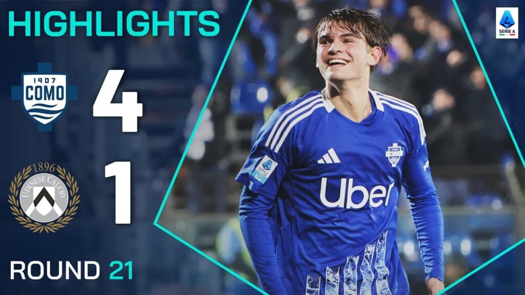 ไฮไลท์กัลโช่ เซเรีย อา 2024/25: โคโม่ ถล่ม อูดิเนเซ่ 4-1