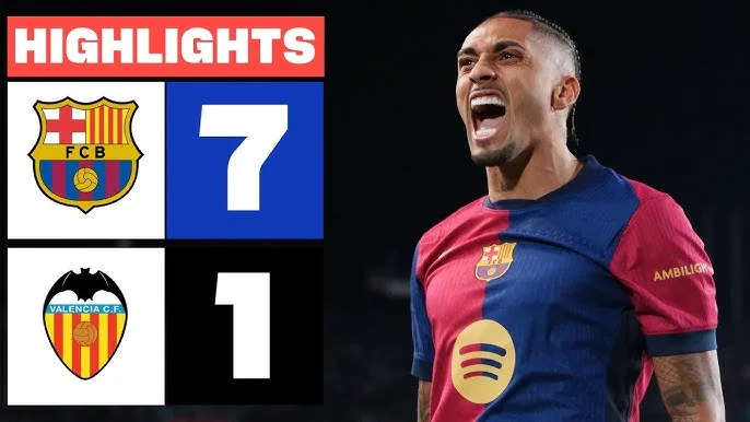 ไฮไลท์ลาลีกา 2024/25: บาร์เซโลน่า 7-1 บาเลนเซีย