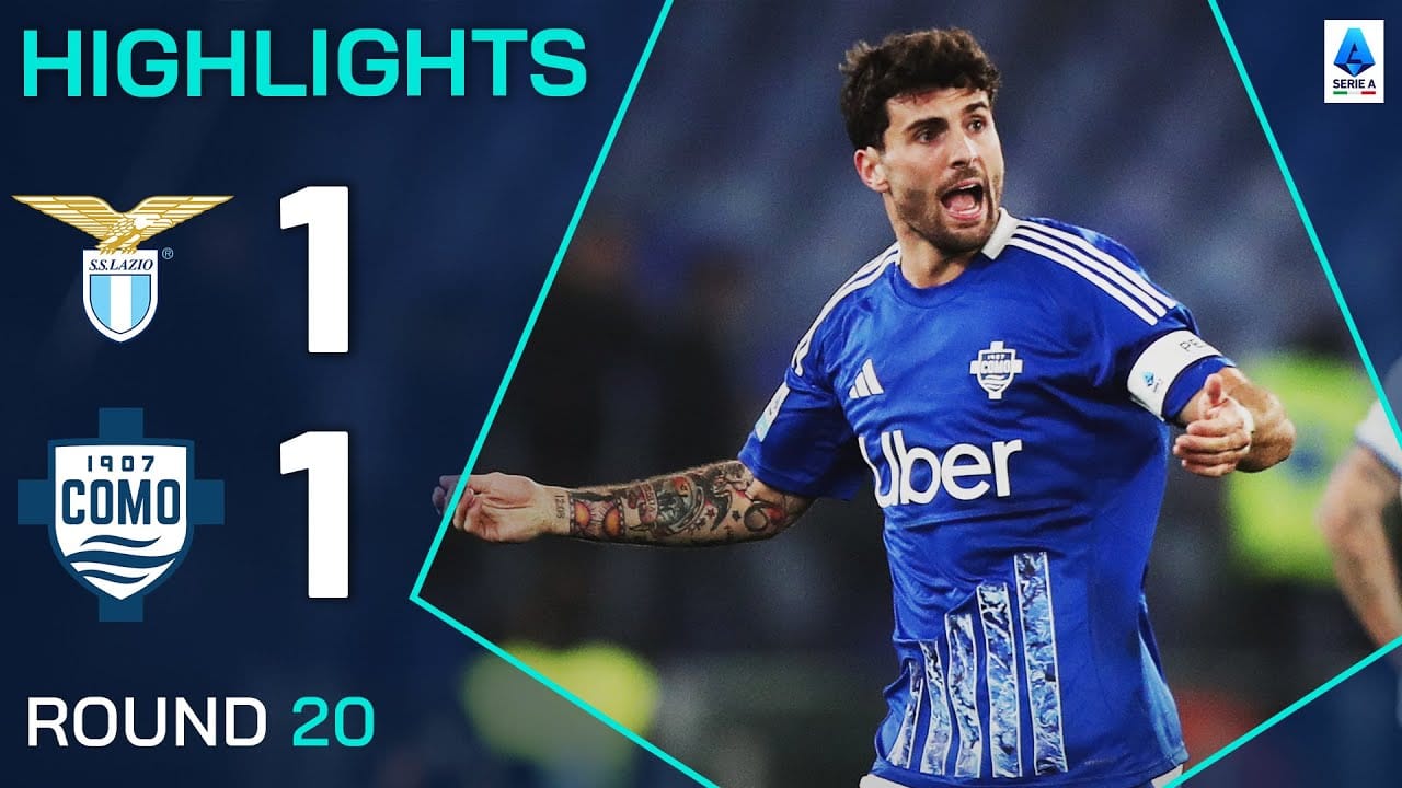 ไฮไลต์กัลโช่ เซเรีย อา 2024/25: ลาซิโอ เปิดบ้านเจ๊า โคโม่ 1-1