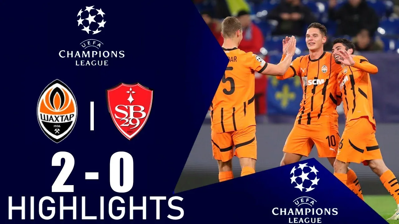 ไฮไลท์ยูฟ่าแชมเปียนส์ลีก Shakhtar Donetsk 2-0 Brest