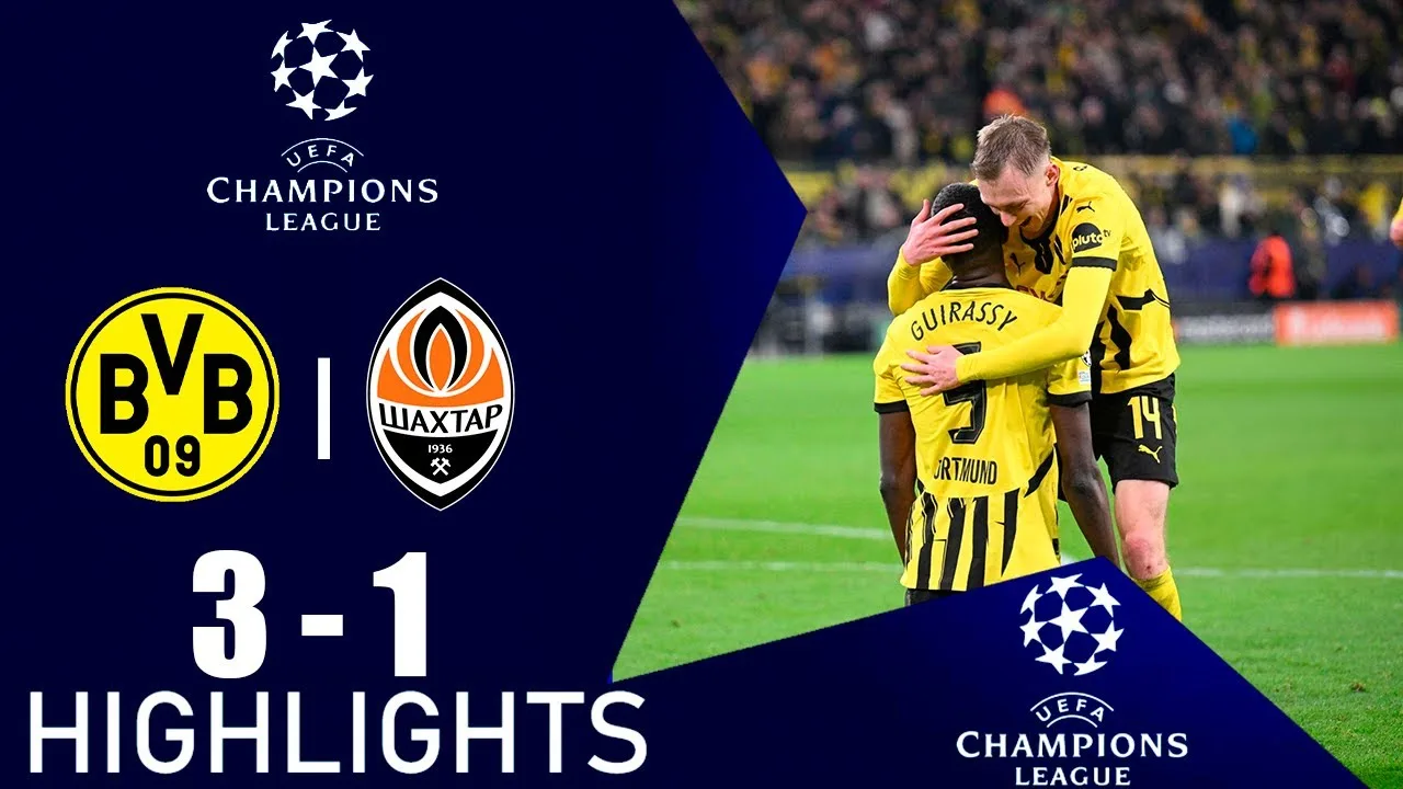 ไฮไลท์ยูฟ่าแชมเปียนส์ลีก ดอร์ทมุนด์ 3-1 ชัคตาร์ โดเนตสค์