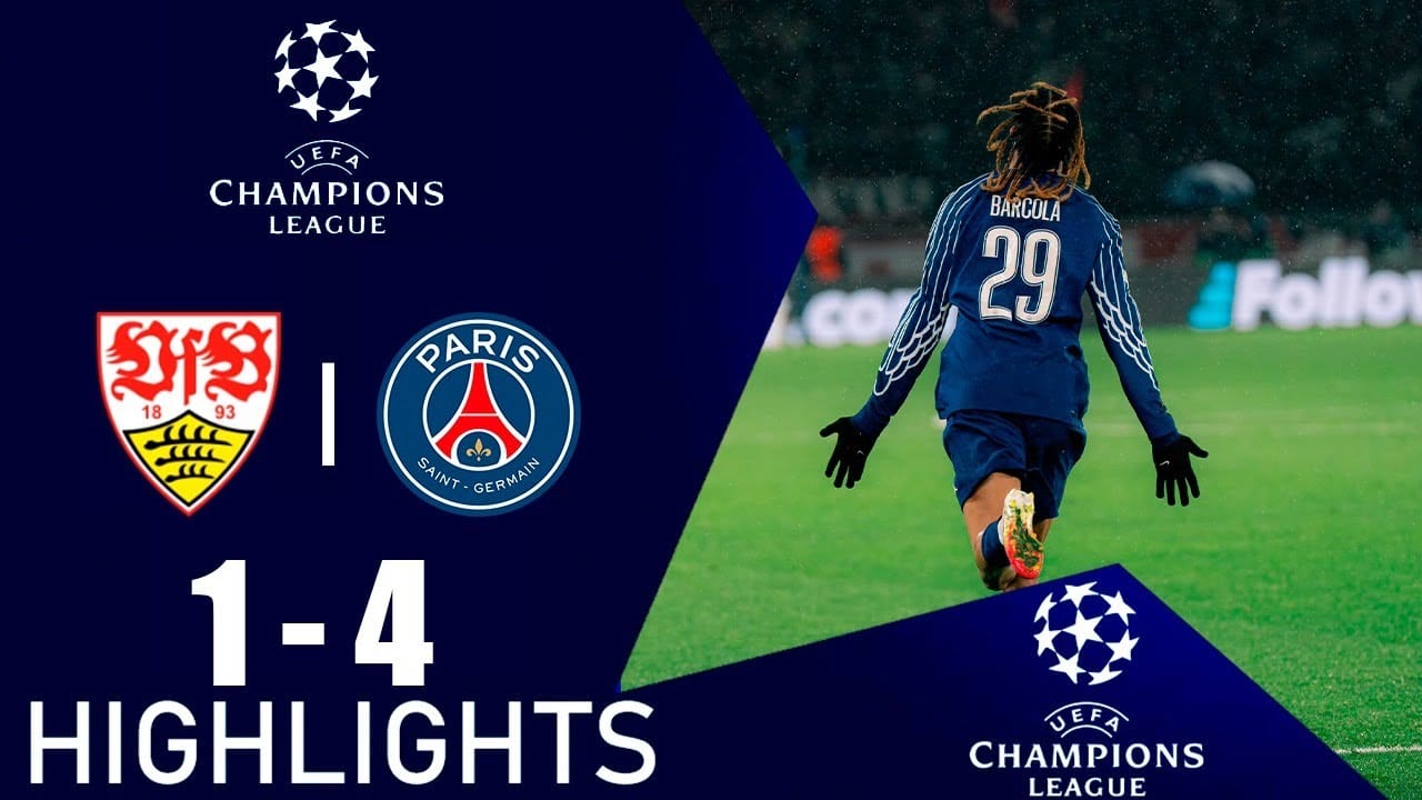 ไฮไลท์ยูฟ่าแชมเปียนส์ลีก สตุ๊ตการ์ท 1-4 ปารีส แซงต์-แชร์กแมง