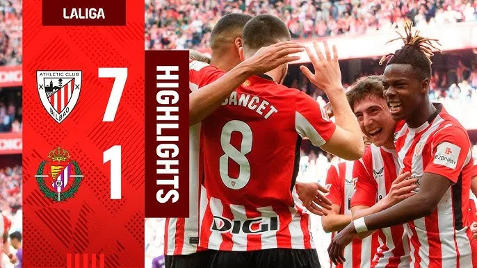 ไฮไลท์ลาลีกา 2024/25: แอธเลติก บิลเบา 7-1 เรอัล บายาโดลิด