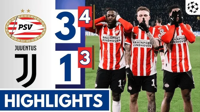 ไฮไลท์ยูฟ่าแชมเปียนส์ลีก พีเอสวี ไอนด์โฮเฟ่น 3-1 ยูเวนตุส
