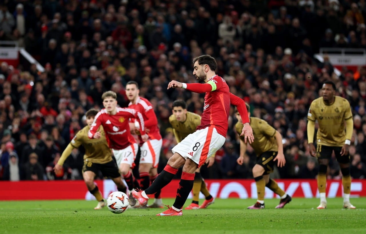 แมนเชสเตอร์ ยูไนเต็ด ชนะ เรอัล โซเซียดาด 4-1 ผ่านเข้ารอบ 8 ทีมยูโรปาลีก