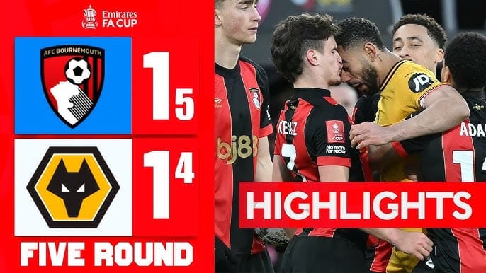 บอร์นมัธ ดวลจุดโทษชนะ วูล์ฟส์ 5-4 ผ่านเข้ารอบ 8 ทีม FA Cup