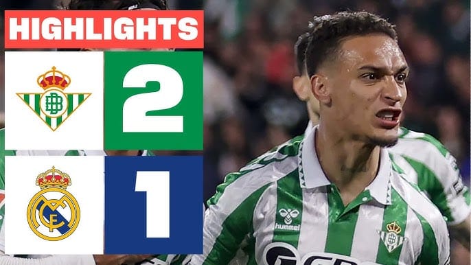 เรอัล เบติส พลิกชนะ เรอัล มาดริด 2-1 ขวางการขึ้นนำจ่าฝูงลา ลีกา