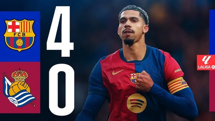 บาร์เซโลน่า ถล่ม โซเซียดาด 4-0 ทวงจ่าฝูง ลา ลีกา