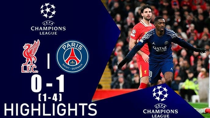 ลิเวอร์พูล 0-1 เปแอสเช | PSG ลิ่ว 8 ทีมสุดท้าย