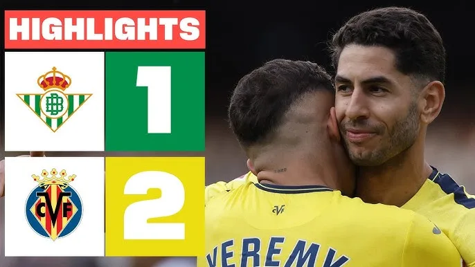 บียาร์เรอัลเฉือนเรอัล เบติส 2-1 ขยับขึ้นที่ 5