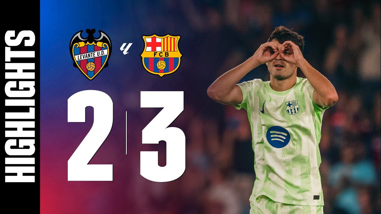Barcelona บุกเฉือน Levante 3-2 ศึกลาลีกาสุดมันส์
