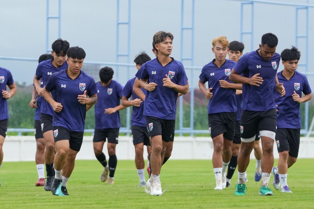 ทีมชาติไทย U23 ซ้อมเข้มก่อนดวลมาเลเซีย ฟุตบอลชิงแชมป์เอเชีย